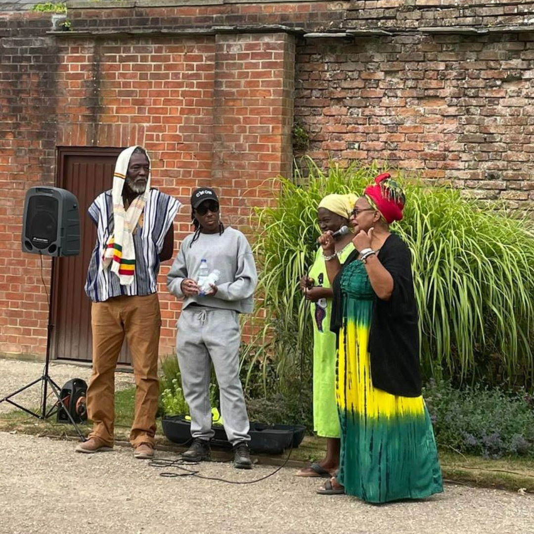 Photograph of Firstman, Loren Henry, Queen I and our very own Arlene Mckenzie at Urban Circle Newport for Reggae and Riddim Festival 2022.